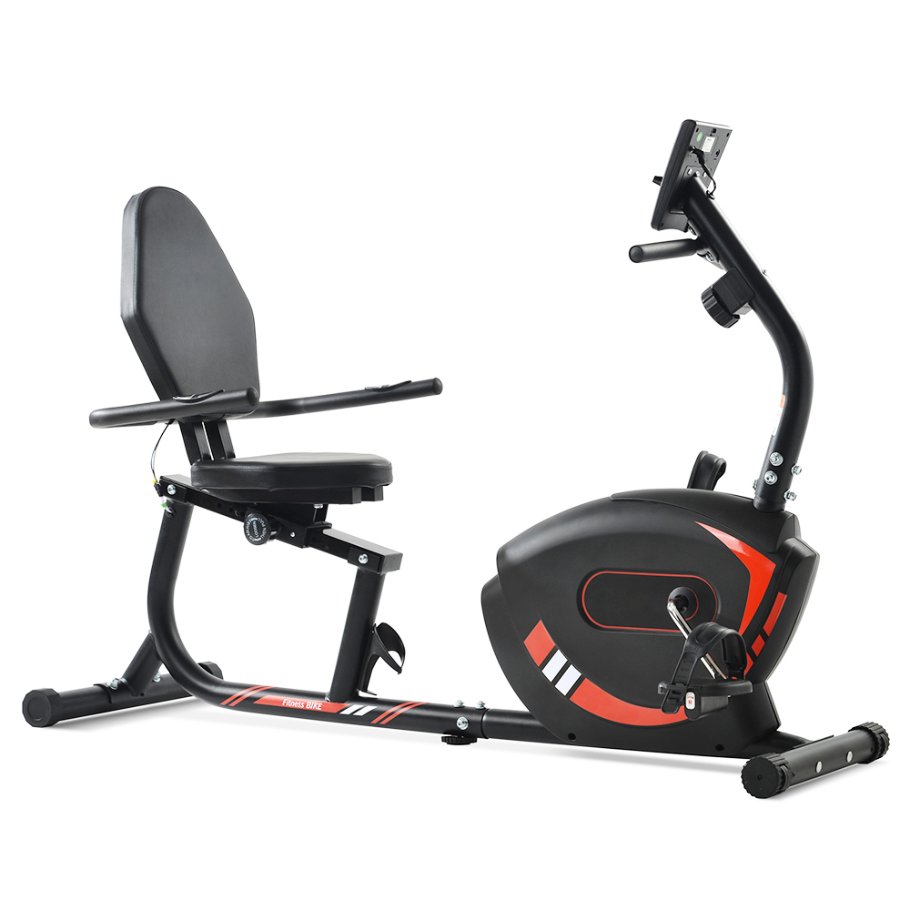 Merax Indoor Ergonomic Exercise Bike Seat Adjustment 8-level Resistance Adjustment LCD Display Maximum Load 120kg - Red Merax Indoor Ergonomic Exercise Bike Seat Adjustment 8-level Resistance Adjustment LCD Display Maximum Load 120kg - Red -rockbros-shop 0fac3654cfa5405582746f588870b7a8 475035 0