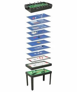 15-in-1 Multi Game Table 121x61x82 Cm Black