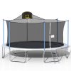 16FT Trampoline With 360-degree Safety Net, Ladder And Basketball Hook - Blue -rockbros-shop 16FT TRAMPOLINE 455353 0