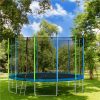 16FT Trampoline For Kids With Safety Enclosure Net, Ladder And 12 Wind Stakes, Round Outdoor Recreational Trampoline - Blue -rockbros-shop 16FT Trampoline for Kids with Safety Enclosure Net Ladder and 12 Wind Stakes Round Outdoor Recreational Trampoline 455317 0