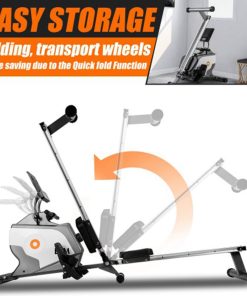 Folding Rowing Machine LCD Display Tablet Shelf 8 Levels Resistance Smooth Belt Drive Max Load 120kg Cardio Workout Indoor Exercise Training Fitness - Grey 5 Folding Rowing Machine LCD Display Tablet Shelf 8 Levels Resistance Smooth Belt Drive Max Load 120kg Cardio Workout Indoor Exercise Training Fitness - Grey -rockbros-shop 2019 Folding Fitness Rowing Machine Grey 902222