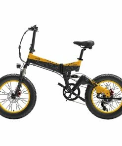 BEZIOR XF200 Off-road Electric Bike All Terrain Electric Bicycle 20x4'' Fat Tire 48V 1000W Motor 40km/h Max Speed 15Ah Battery Shimano 7-speed Shifting System - Black Yellow