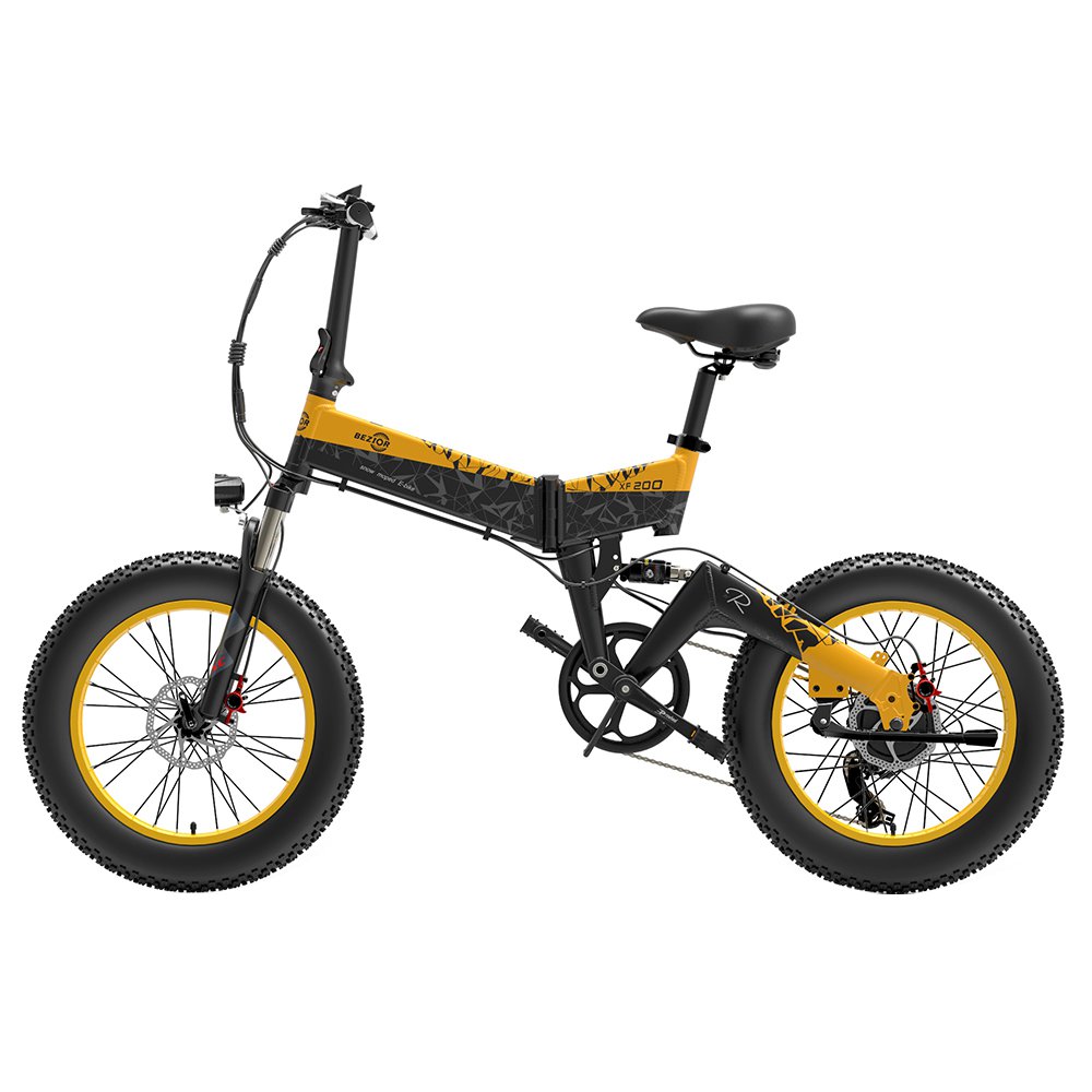 BEZIOR XF200 Off-road Electric Bike All Terrain Electric Bicycle 20x4'' Fat Tire 48V 1000W Motor 40km/h Max Speed 15Ah Battery Shimano 7-speed Shifting System - Black Yellow BEZIOR XF200 Off-road Electric Bike All Terrain Electric Bicycle 20x4'' Fat Tire 48V 1000W Motor 40km/h Max Speed 15Ah Battery Shimano 7-speed Shifting System - Black Yellow -rockbros-shop 20ca448269c64f20b8fb953a939865cb 519201 0