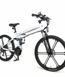 Samebike LO26-II Portable Folding Smart Electric Moped Bike 500W Motor Max 35km/h 26 Inch Tire - White -rockbros-shop 244d5f34d1234771bca065871882c7b0 516990 2
