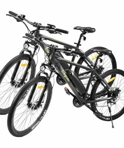 2PCS ELEGLIDE M1 PLUS Electric Mountain Bike 27.5 Inch 250W Brushless Motor SHIMANO 21 Speeds Shifter 36V 12.5Ah Battery 25Km/h Speed IPX4 Waterproof Electric-Assist Up To 100km Max Range Aluminum Alloy Frame Dual Disk Brake - Black