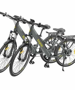 2PCS ELEGLIDE T1 STEP-THRU Electric Trekking Bike 27.5 Inch CST Tires 36V 12.5AH Battery 250W Brushless Motor Shimano 7 Gears Max Speed 25Km/h Max Range 100KM Max Load 120KG IPX4 Waterproof Dual Disk Brake Trekking E-Bike - Gray