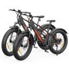 2PCS ELEGLIDE Tankroll Electric Mountain Bike 26*4.0 Inch Fat Tires Max Instant Power 740W Motor 25Km/h Speed 48V 10Ah Battery Shimano 7-Speed Gear 70KM Top Range Dual Disc Brake 57N.m Max Torque Powerful Motor Moped Fat Bike -rockbros-shop 2pcs eleglide tankroll electric bike 26in 48v 10ah 740w 25km h speed 149563 1677314429023