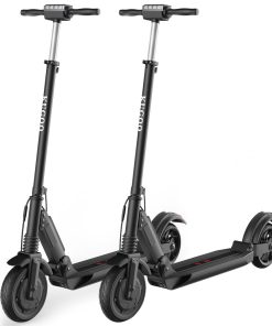 [Set Of Two] KUGOO S1 Folding Electric Scooter 350W Motor LCD Display Screen 3 Speed Modes 8.0 Inches Solid Rear Anti-Skid Tire - Black