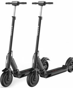 [Set Of Two] KUGOO S1 Folding Electric Scooter 350W Motor LCD Display Screen 3 Speed Modes 8.0 Inches Solid Rear Anti-Skid Tire - Black