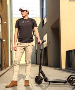 [Set Of Two] KUGOO S1 Folding Electric Scooter 350W Motor LCD Display Screen 3 Speed Modes 8.0 Inches Solid Rear Anti-Skid Tire - Black -rockbros-shop 2pcs kugoo s1 folding electric scooter 350w motor 8 0 inch tire black 1574132508483