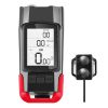 3-in-1 Bicycle Speedometer Wireless USB Rechargeable Double T6 LED Bike Light Bike Computer With Alarm Horn - Red -rockbros-shop 3 in 1 Bicycle Speedometer Bike Light with Alarm Horn Red 516913 0