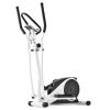 Merax Indoor Ergonomic Exercise Bike Elliptical Machine 8-level Resistance Adjustment Non-slip Pedal LCD Display Maximum Load 120kg - White -rockbros-shop 362a69af9a6e4952a35406e361165db3 475039 0