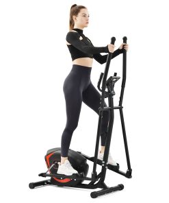 Merax Indoor Ergonomic Exercise Bike Elliptical Machine 8-level Resistance Adjustment Magnetic Brake System Non-slip Pedal LCD Display Maximum Load 120kg - Red -rockbros-shop 38229ac537664d5a829bcdb81bf4bb3e 475037 4