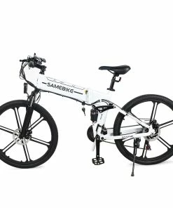 Samebike LO26-II Portable Folding Smart Electric Moped Bike 500W Motor Max 35km/h 26 Inch Tire - White -rockbros-shop 38e6d40a19364b6398cb061d503756cb 516990 3