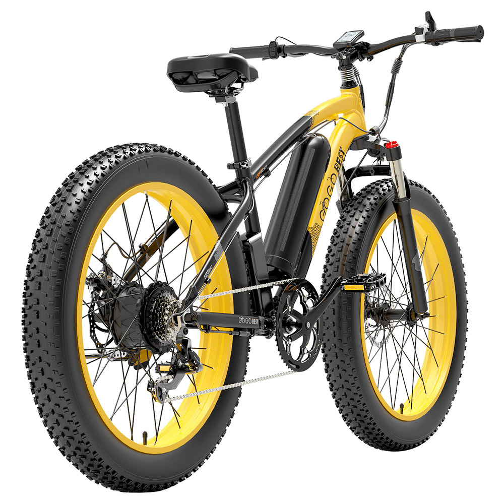 GOGOBEST GF600 Electric Bike 48V 13Ah Battery 1000W Motor 26x4.0 inch Fat Tire Max Speed 40Km/h 110KM Power-assisted mileage Range LCD Display IP54 Waterproof Aluminum Alloy Frame Shimano 7-speed Shift - Black Yellow GOGOBEST GF600 Electric Bike 48V 13Ah Battery 1000W Motor 26x4.0 Inch Fat Tire Max Speed 40Km/h 110KM Power-assisted Mileage Range LCD Display IP54 Waterproof Aluminum Alloy Frame Shimano 7-speed Shift - Black Yellow -rockbros-shop 3ec091665fae46b1a138c9c0d60ac185 519224 2