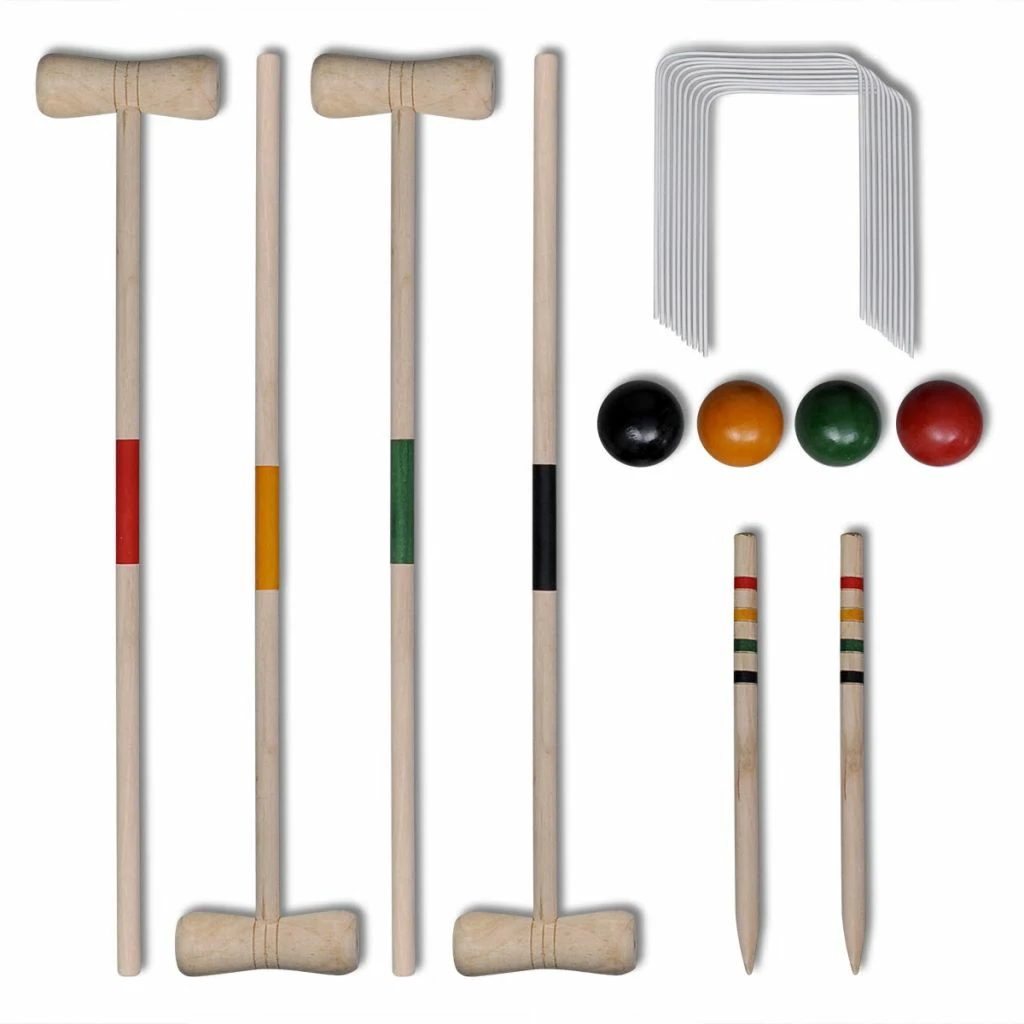 4 Player Wooden Croquet Set 2 4 Player Wooden Croquet Set
