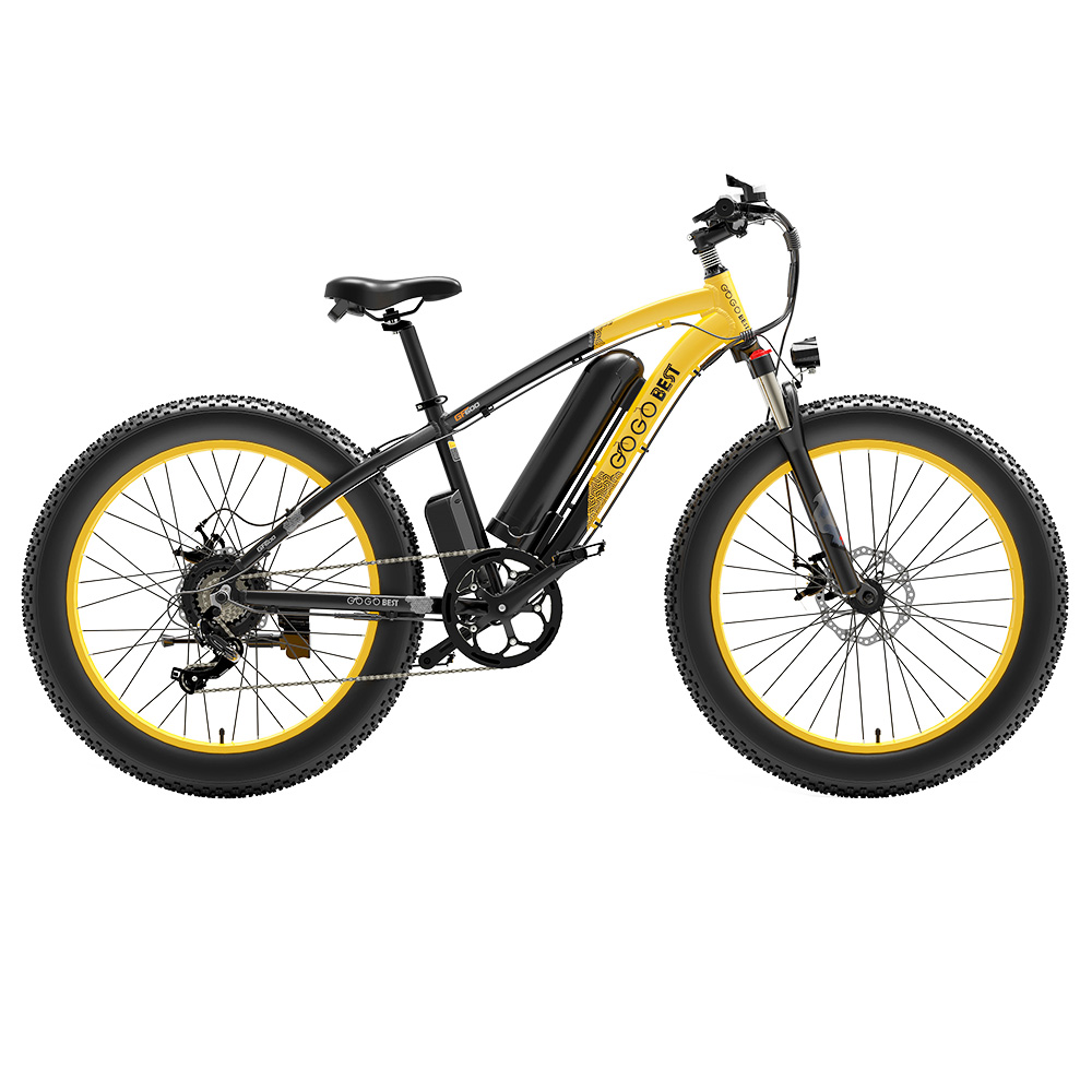 GOGOBEST GF600 Electric Bike 48V 13Ah Battery 1000W Motor 26x4.0 inch Fat Tire Max Speed 40Km/h 110KM Power-assisted mileage Range LCD Display IP54 Waterproof Aluminum Alloy Frame Shimano 7-speed Shift - Black Yellow GOGOBEST GF600 Electric Bike 48V 13Ah Battery 1000W Motor 26x4.0 Inch Fat Tire Max Speed 40Km/h 110KM Power-assisted Mileage Range LCD Display IP54 Waterproof Aluminum Alloy Frame Shimano 7-speed Shift - Black Yellow -rockbros-shop 48d66767d30f4b16b946968f6b54d844 519224 3