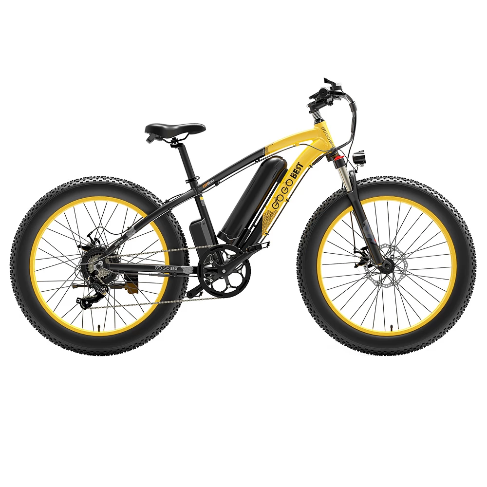 GOGOBEST GF600 Electric Bike 48V 13Ah Battery 1000W Motor 26x4.0 Inch Fat Tire Max Speed 40Km/h 110KM Power-assisted Mileage Range LCD Display IP54 Waterproof Aluminum Alloy Frame Shimano 7-speed Shift - Black Yellow 6 GOGOBEST GF600 Electric Bike 48V 13Ah Battery 1000W Motor 26x4.0 Inch Fat Tire Max Speed 40Km/h 110KM Power-assisted Mileage Range LCD Display IP54 Waterproof Aluminum Alloy Frame Shimano 7-speed Shift - Black Yellow - Image 4