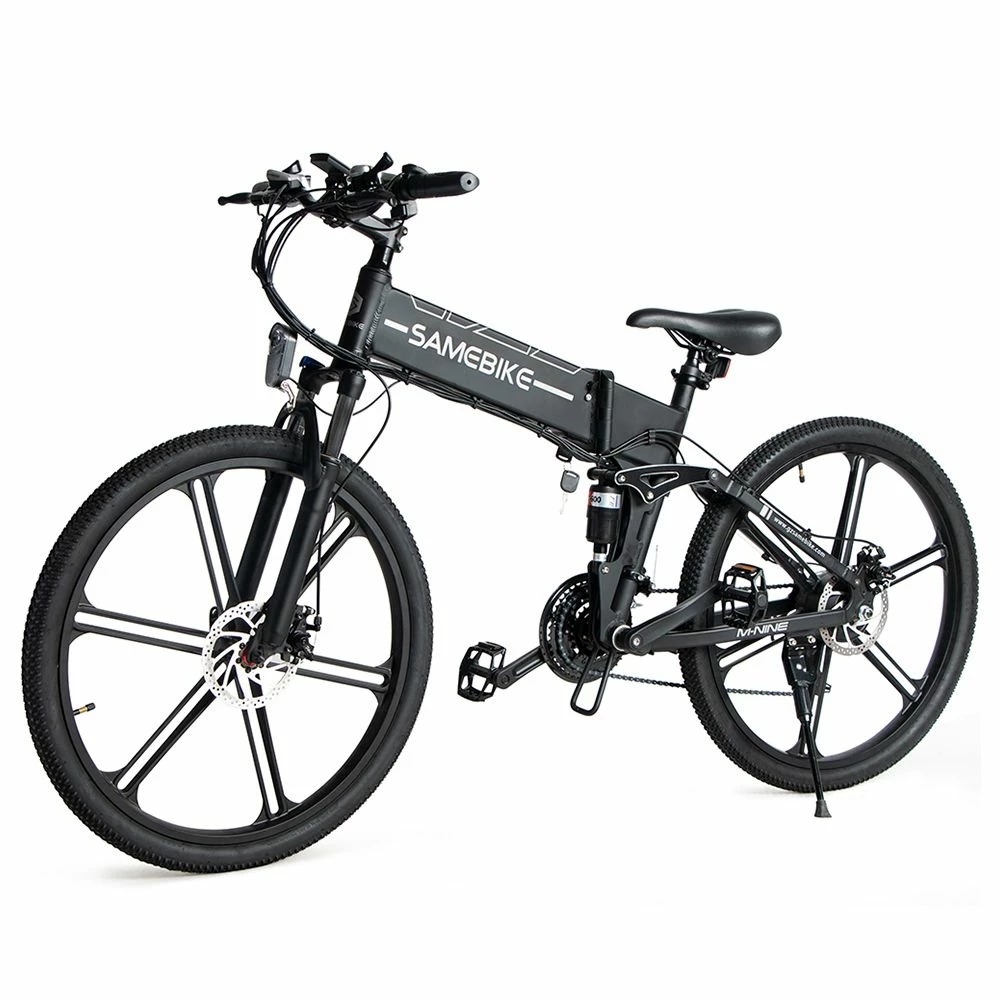 Samebike LO26-II Portable Folding Smart Electric Moped Bike 500W Motor Max 35km/h 26 Inch Tire - Black 4 Samebike LO26-II Portable Folding Smart Electric Moped Bike 500W Motor Max 35km/h 26 Inch Tire - Black - Image 2