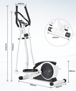 Merax Indoor Ergonomic Exercise Bike Elliptical Machine 8-level Resistance Adjustment Non-slip Pedal LCD Display Maximum Load 120kg - White 6 Merax Indoor Ergonomic Exercise Bike Elliptical Machine 8-level Resistance Adjustment Non-slip Pedal LCD Display Maximum Load 120kg - White -rockbros-shop 50615121592a42f890a0cd1f1afea267 475039 4