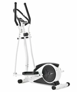 Merax Indoor Ergonomic Exercise Bike Elliptical Machine 8-level Resistance Adjustment Non-slip Pedal LCD Display Maximum Load 120kg - White -rockbros-shop 5221fcbd4b5440b8b97267cfcd610df9 475039 2
