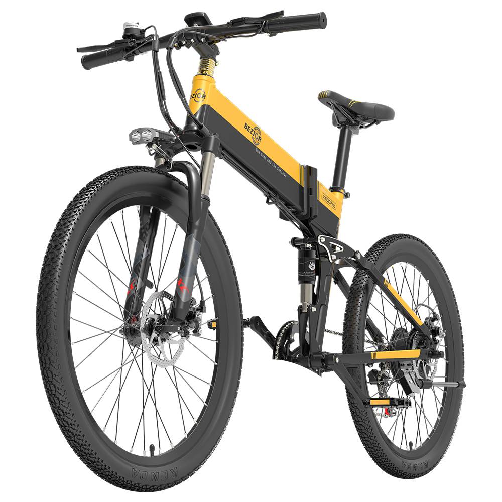 BEZIOR X500 Pro Folding Electric Bike Bicycle 26 Inch Tire 500W Motor Max Speed 30Km/h 48V 10.4Ah Battery Aluminum Alloy Frame Shimano 7-Speed Shift 100KM Power-Assisted Range LCD Display IP54 Waterproof Max Load 200KG - Black&Yellow BEZIOR X500 Pro Folding Electric Bike Bicycle 26 Inch Tire 500W Motor Max Speed 30Km/h 48V 10.4Ah Battery Aluminum Alloy Frame Shimano 7-Speed Shift 100KM Power-Assisted Range LCD Display IP54 Waterproof Max Load 200KG - Black&Yellow -rockbros-shop 5955dd2b96d04083b0ffa4400a2a5d2e 519190 0