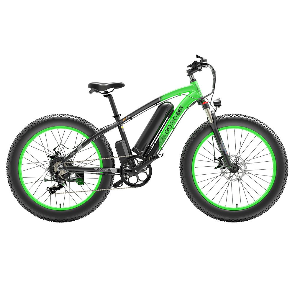 GOGOBEST GF600 Electric Bike 48V 13Ah Battery 1000W Motor 26x4.0 inch Fat Tire Max Speed 40Km/h 110KM Power-assisted mileage Range LCD Display IP54 Waterproof Aluminum Alloy Frame Shimano 7-speed Shift - Black Green GOGOBEST GF600 Electric Bike 48V 13Ah Battery 1000W Motor 26x4.0 Inch Fat Tire Max Speed 40Km/h 110KM Power-assisted Mileage Range LCD Display IP54 Waterproof Aluminum Alloy Frame Shimano 7-speed Shift - Black Green -rockbros-shop 5a3bebc24f584d17b1b4f183c183f12f 519227 3