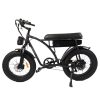 BEZIOR XF001 Retro Electric Bike 20*4.0 Inch Fat Tires 1000W Motor 12.5Ah 48V Battery 45Km/h Max Speed 120kg Max Load Shimano 7-Speed Dual Mechanical Disc Brakes Front & Rear Suspension Fork LCD Display - Black -rockbros-shop 6209cd716b9d426a8c58ae46c309b248 519237 1