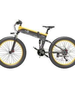 BEZIOR X1500 Folding Electric Mountain Bike 26*4.0 Inch Fat Tires 12.8Ah 48V 1500W 40Km/h 100KM Mileage Max Load 200KG Shimano 27-Speed Shifter - Black Yellow -rockbros-shop 77b1ce6fc51548599b74ed67949c926a 519196 0