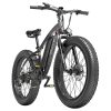 GOGOBEST GF600 Electric Bike 48V 13Ah Battery 1000W Motor 26x4.0 Inch Fat Tire Max Speed 40Km/h 110KM Power-assisted Mileage Range LCD Display IP54 Waterproof Aluminum Alloy Frame Shimano 7-speed Shift - Black Grey