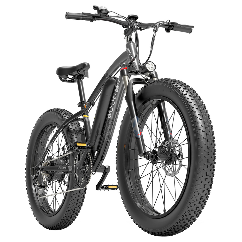 GOGOBEST GF600 Electric Bike 48V 13Ah Battery 1000W Motor 26x4.0 inch Fat Tire Max Speed 40Km/h 110KM Power-assisted mileage Range LCD Display IP54 Waterproof Aluminum Alloy Frame Shimano 7-speed Shift - Black Grey GOGOBEST GF600 Electric Bike 48V 13Ah Battery 1000W Motor 26x4.0 Inch Fat Tire Max Speed 40Km/h 110KM Power-assisted Mileage Range LCD Display IP54 Waterproof Aluminum Alloy Frame Shimano 7-speed Shift - Black Grey -rockbros-shop 826a6345748a4e6983a6c1838192df6a 519226 0
