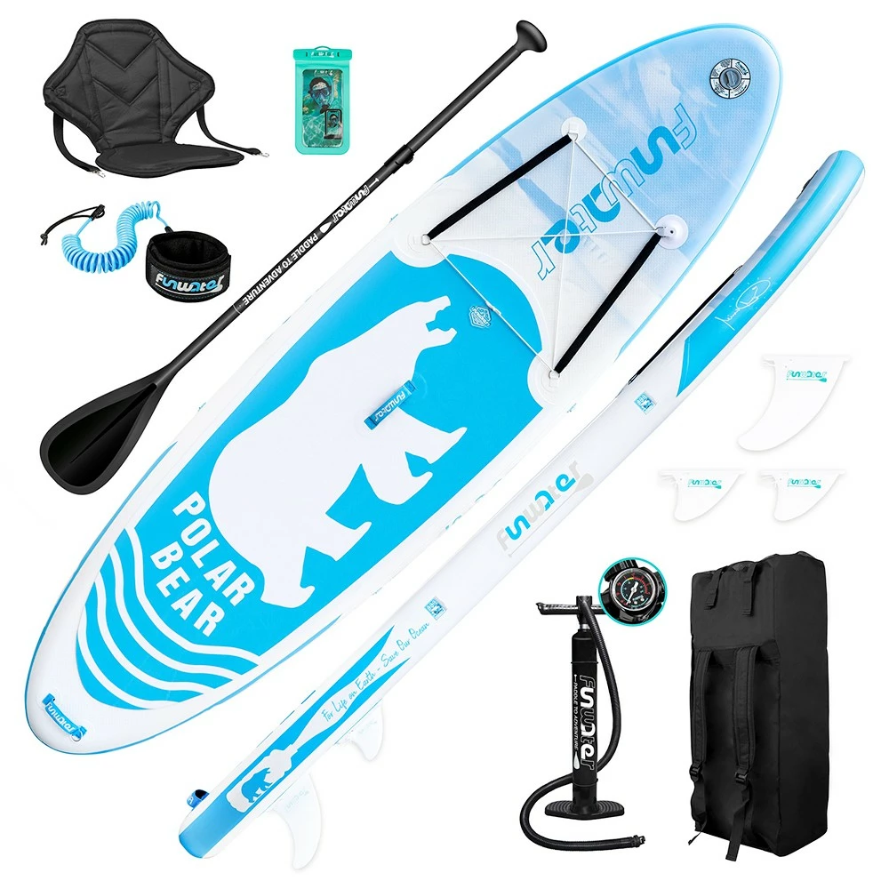FunWater Polar Bear 320*83*15 Inch Inflatable Stand Up Paddling Board Adjustable Maximum Load 150kg 3 FunWater Polar Bear 320*83*15 Inch Inflatable Stand Up Paddling Board Adjustable Maximum Load 150kg