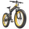 BEZIOR X1500 Folding Electric Mountain Bike 26*4.0 Inch Fat Tires 12.8Ah 48V 1500W 40Km/h 100KM Mileage Max Load 200KG Shimano 27-Speed Shifter - Black Yellow -rockbros-shop 8596dd63d3dc4b22838b3bfc9132efb0 519197 3