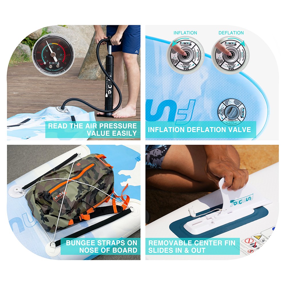 FunWater Polar Bear 320*83*15 Inch Inflatable Stand Up Paddling Board Adjustable Maximum Load 150kg FunWater Polar Bear 320*83*15 Inch Inflatable Stand Up Paddling Board Adjustable Maximum Load 150kg -rockbros-shop 94ea6797800d48a2ac51d6ca15e01ed5 500280 4