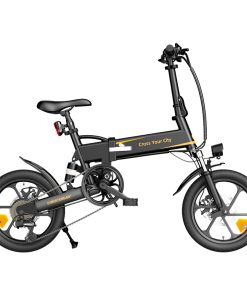 ADO A16 XE Folding Electric Bike 250W Geared Hub Motor 36V 7.5Ah Battery For 43 Mile Range 25km/h Max Speed - Black