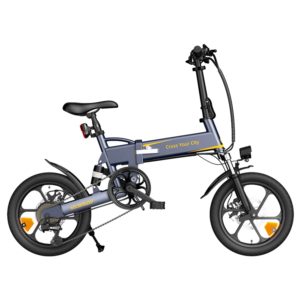 ADO A16 XE Folding Electric Bike 250W Geared Hub Motor 36V 7.5Ah Battery For 43 Mile Range 25km/h Max Speed - Grey 3 ADO A16 XE Folding Electric Bike 250W Geared Hub Motor 36V 7.5Ah Battery For 43 Mile Range 25km/h Max Speed - Grey
