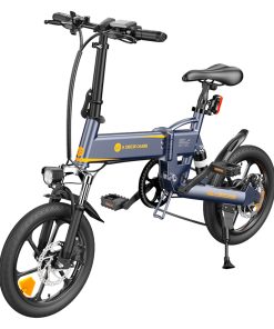 ADO A16 XE Folding Electric Bike 250W Geared Hub Motor 36V 7.5Ah Battery For 43 Mile Range 25km/h Max Speed - Grey -rockbros-shop ADO A16 XE Folding Electric Bike 250W Geared Hub Motor Grey 517839 4