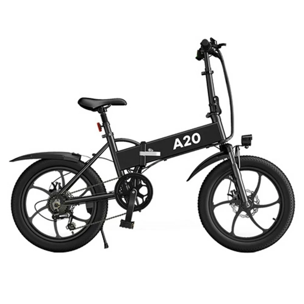 ADO A20 Electric Folding Bike 20 Inch City Bicycle 350W Hall Brushless Gear DC Motor 10.4AH Battery 25Km/h Max Speed SHIMANO 7-Speed Rear Derailleur - Black 4 ADO A20 Electric Folding Bike 20 Inch City Bicycle 350W Hall Brushless Gear DC Motor 10.4AH Battery 25Km/h Max Speed SHIMANO 7-Speed Rear Derailleur - Black - Image 2