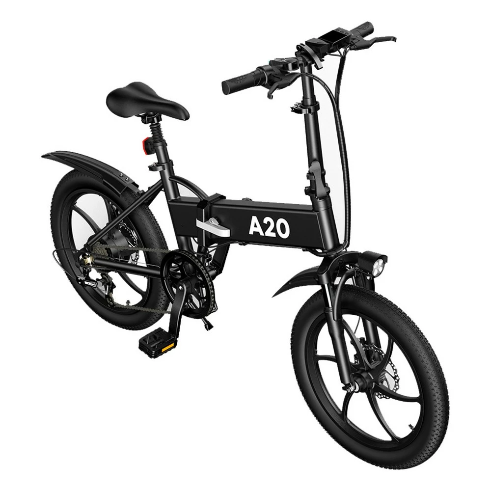 ADO A20 Electric Folding Bike 20 Inch City Bicycle 350W Hall Brushless Gear DC Motor 10.4AH Battery 25Km/h Max Speed SHIMANO 7-Speed Rear Derailleur - Black 6 ADO A20 Electric Folding Bike 20 Inch City Bicycle 350W Hall Brushless Gear DC Motor 10.4AH Battery 25Km/h Max Speed SHIMANO 7-Speed Rear Derailleur - Black - Image 4