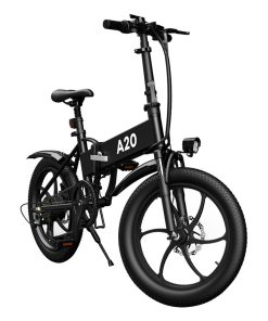 ADO A20 Electric Folding Bike 20 Inch City Bicycle 350W Hall Brushless Gear DC Motor 10.4AH Battery 25Km/h Max Speed SHIMANO 7-Speed Rear Derailleur - Black -rockbros-shop ADO A20 Electric Folding Bike 20 City Bicycle Black 518886 4