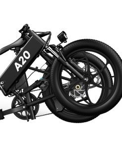 ADO A20 Electric Folding Bike 20 Inch City Bicycle 350W Hall Brushless Gear DC Motor 10.4AH Battery 25Km/h Max Speed SHIMANO 7-Speed Rear Derailleur - Black -rockbros-shop ADO A20 Electric Folding Bike 20 City Bicycle Black 518886 5