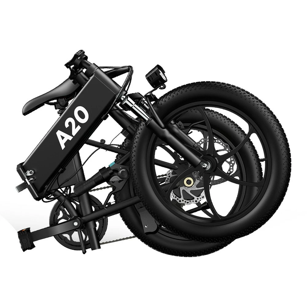 ADO A20 Electric Folding Bike 20 Inch City Bicycle 350W Hall Brushless Gear DC Motor 10.4AH Battery 25Km/h Max Speed SHIMANO 7-Speed Rear Derailleur - Black 8 ADO A20 Electric Folding Bike 20 Inch City Bicycle 350W Hall Brushless Gear DC Motor 10.4AH Battery 25Km/h Max Speed SHIMANO 7-Speed Rear Derailleur - Black - Image 6