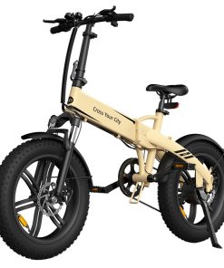 ADO A20F Beast Foldable E-Bike 20*4.0 Inch Fat Tire 250W Motor 25Km/h Speed 36V 14.5Ah Battery For 120KM Range Torque Sensor Shimano 7 Speed Dual Hydraulic Disc Brake IPX5 Waterproof IPS Color Display With ADO EBIKE App Control - Sand