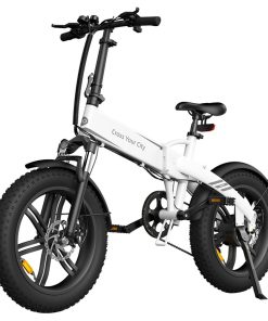 ADO A20F Beast Foldable E-Bike 20*4.0 Inch Fat Tire 250W Motor 25Km/h Speed 36V 14.5Ah Battery For 120KM Range Torque Sensor Shimano 7 Speed Dual Hydraulic Disc Brake IPX5 Waterproof IPS Color Display With ADO EBIKE App Control - White