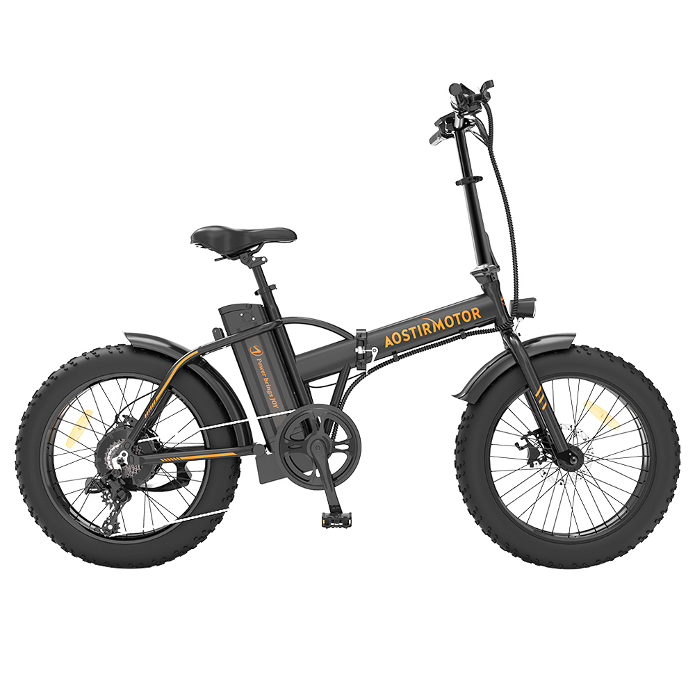 AOSTIRMOTOR A20 Folding Electric Bike 20*4.0 Fat Tire 36V 13Ah Battery 500W Motor 40km/h Max Speed - Black AOSTIRMOTOR A20 Folding Electric Bike 20*4.0 Fat Tire 36V 13Ah Battery 500W Motor 40km/h Max Speed - Black -rockbros-shop AOSTIRMOTOR A20 Folding Electric Bike Black 500488 0