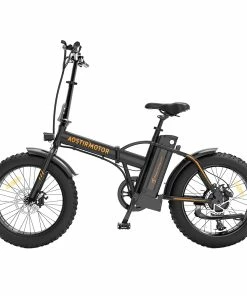 AOSTIRMOTOR A20 Folding Electric Bike 20*4.0 Fat Tire 36V 13Ah Battery 500W Motor 40km/h Max Speed - Black -rockbros-shop AOSTIRMOTOR A20 Folding Electric Bike Black 500488 1
