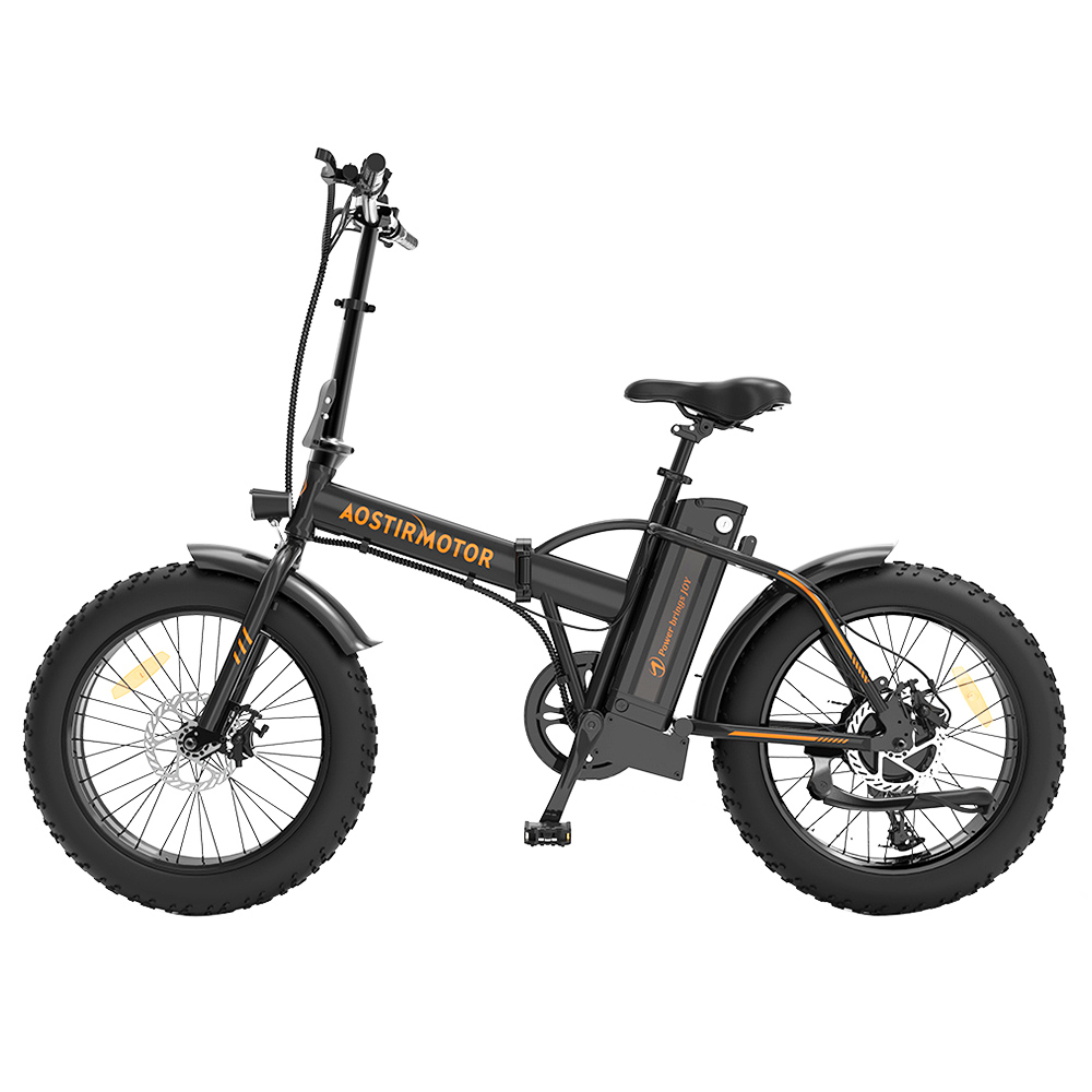 AOSTIRMOTOR A20 Folding Electric Bike 20*4.0 Fat Tire 36V 13Ah Battery 500W Motor 40km/h Max Speed - Black AOSTIRMOTOR A20 Folding Electric Bike 20*4.0 Fat Tire 36V 13Ah Battery 500W Motor 40km/h Max Speed - Black -rockbros-shop AOSTIRMOTOR A20 Folding Electric Bike Black 500488 1