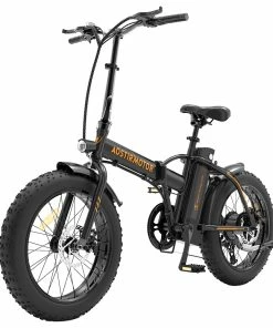 AOSTIRMOTOR A20 Folding Electric Bike 20*4.0 Fat Tire 36V 13Ah Battery 500W Motor 40km/h Max Speed - Black -rockbros-shop AOSTIRMOTOR A20 Folding Electric Bike Black 500488 2