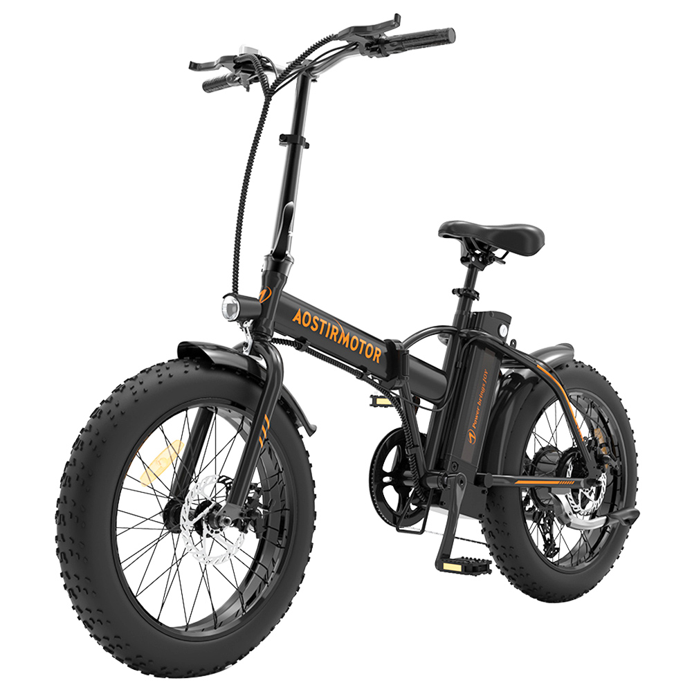 AOSTIRMOTOR A20 Folding Electric Bike 20*4.0 Fat Tire 36V 13Ah Battery 500W Motor 40km/h Max Speed - Black AOSTIRMOTOR A20 Folding Electric Bike 20*4.0 Fat Tire 36V 13Ah Battery 500W Motor 40km/h Max Speed - Black -rockbros-shop AOSTIRMOTOR A20 Folding Electric Bike Black 500488 2