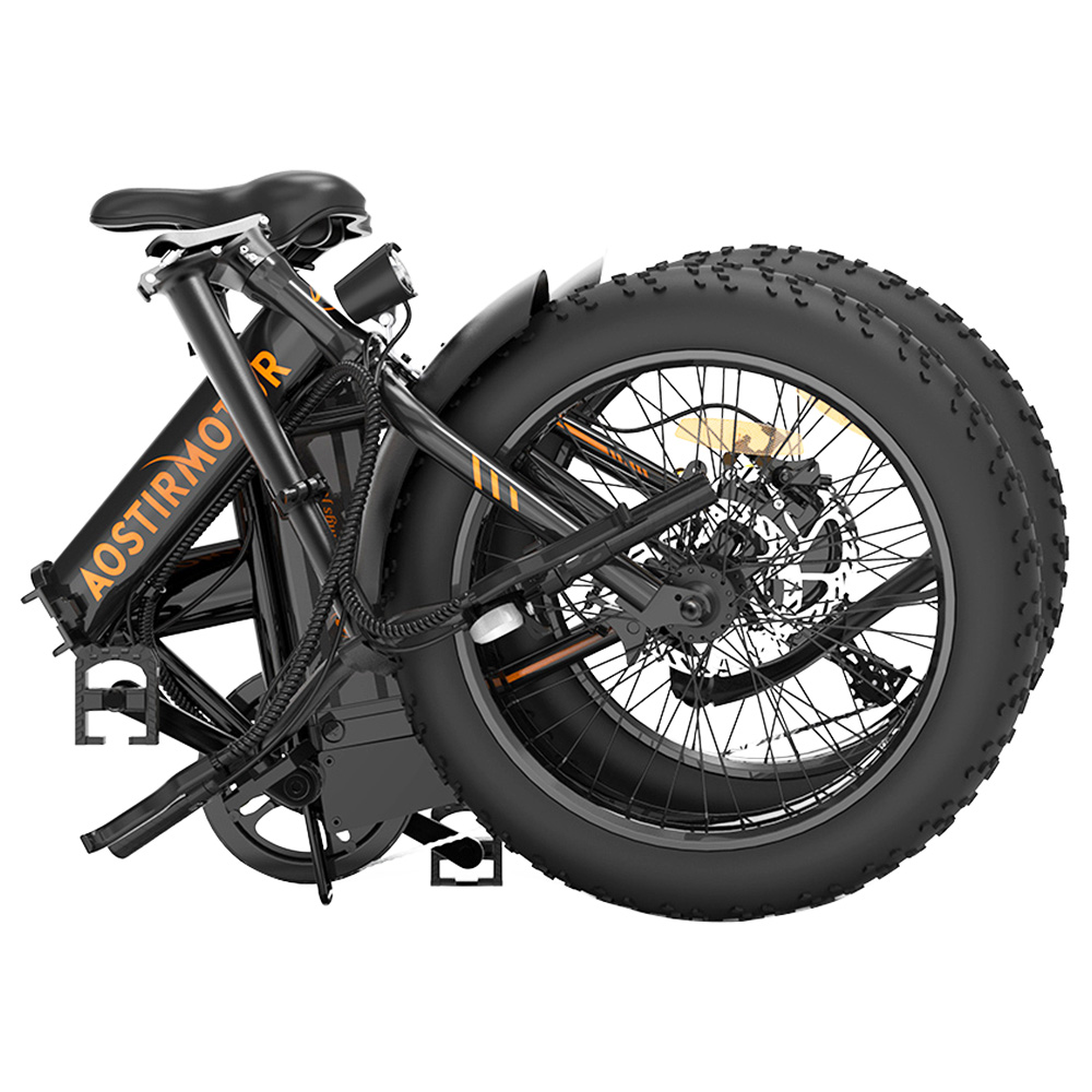 AOSTIRMOTOR A20 Folding Electric Bike 20*4.0 Fat Tire 36V 13Ah Battery 500W Motor 40km/h Max Speed - Black AOSTIRMOTOR A20 Folding Electric Bike 20*4.0 Fat Tire 36V 13Ah Battery 500W Motor 40km/h Max Speed - Black -rockbros-shop AOSTIRMOTOR A20 Folding Electric Bike Black 500488 4
